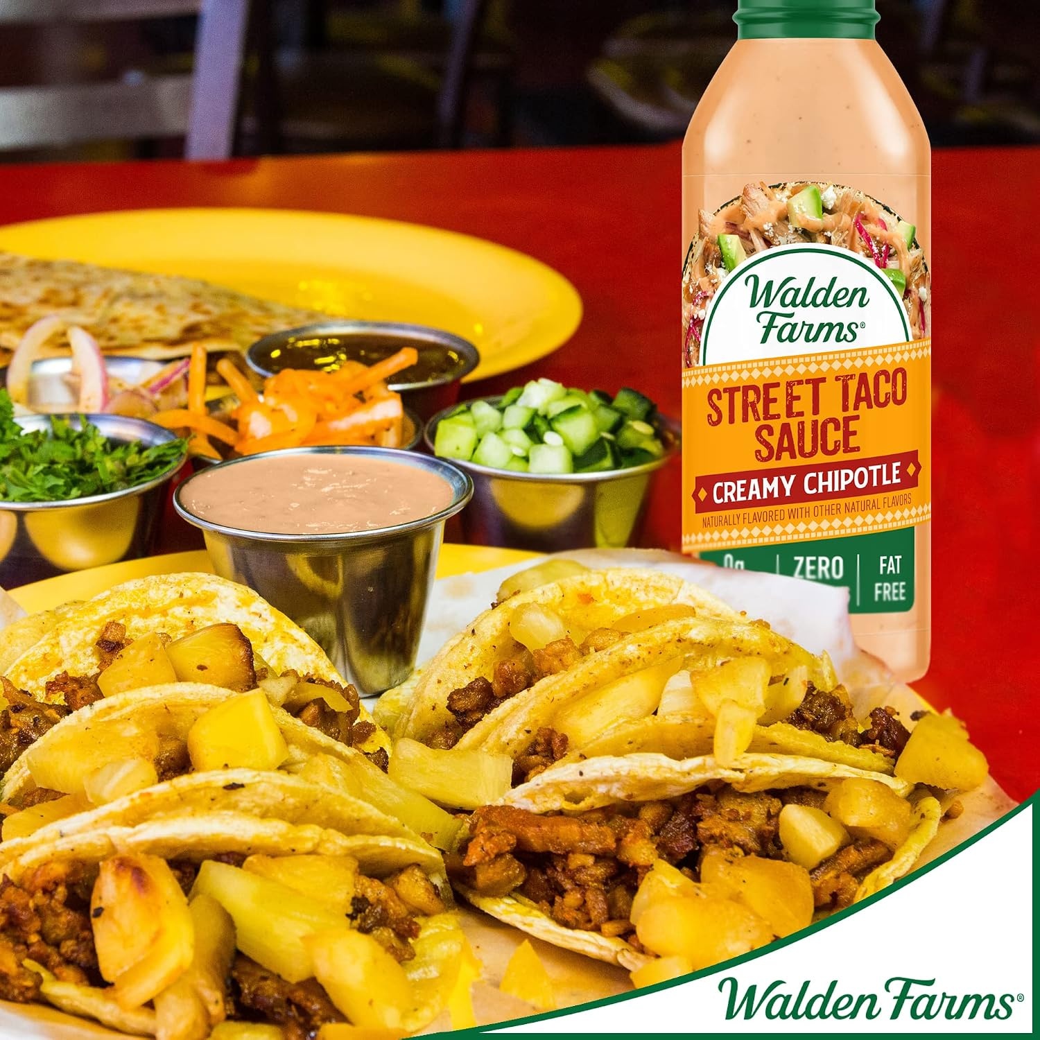 image:imageWalden Farms Street Taco Sauce Lime Crema CalorieFree GlutenFree Low Carb KetoFriendly SugarFree Tangy Lime Crema Flavor 12 oz BottleCreamy Chipotle