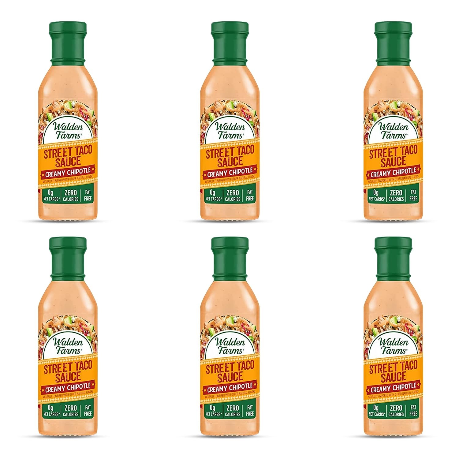 image:imageWalden Farms Street Taco Sauce Lime Crema CalorieFree GlutenFree Low Carb KetoFriendly SugarFree Tangy Lime Crema Flavor 12 oz BottleCreamy Chipotle