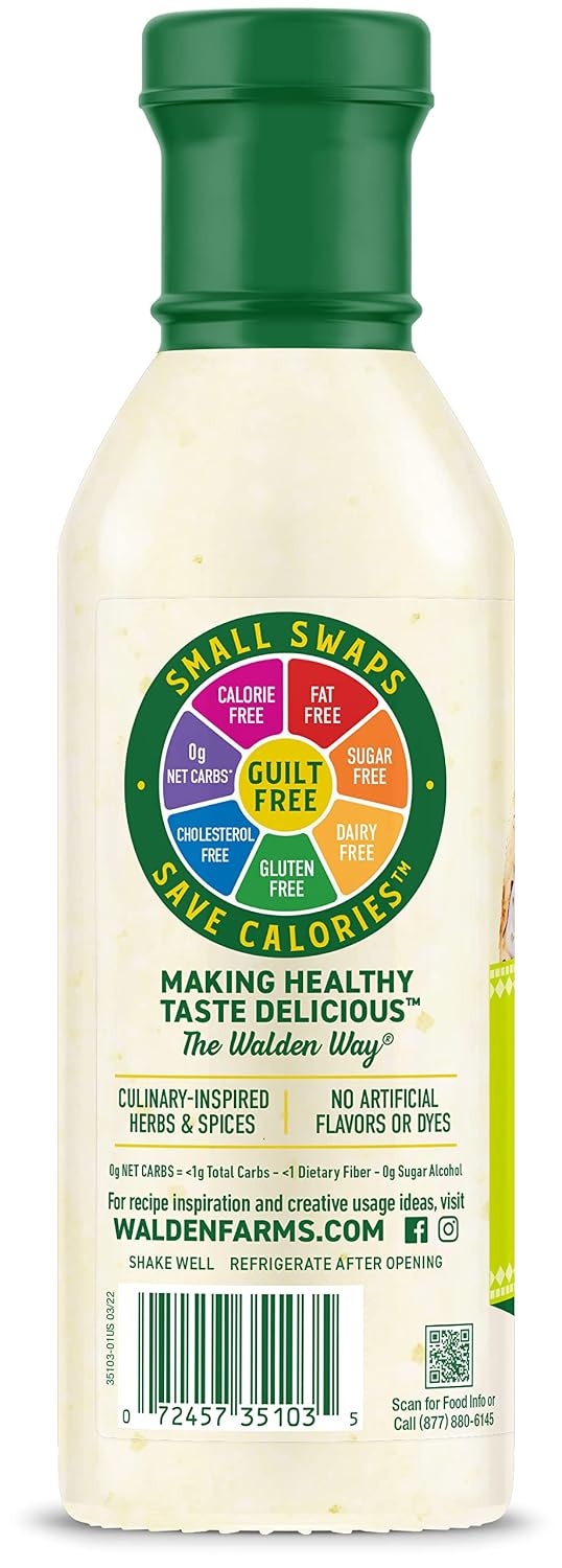 image:imageWalden Farms Street Taco Sauce Lime Crema CalorieFree GlutenFree Low Carb KetoFriendly SugarFree Tangy Lime Crema Flavor 12 oz BottleLime Crema
