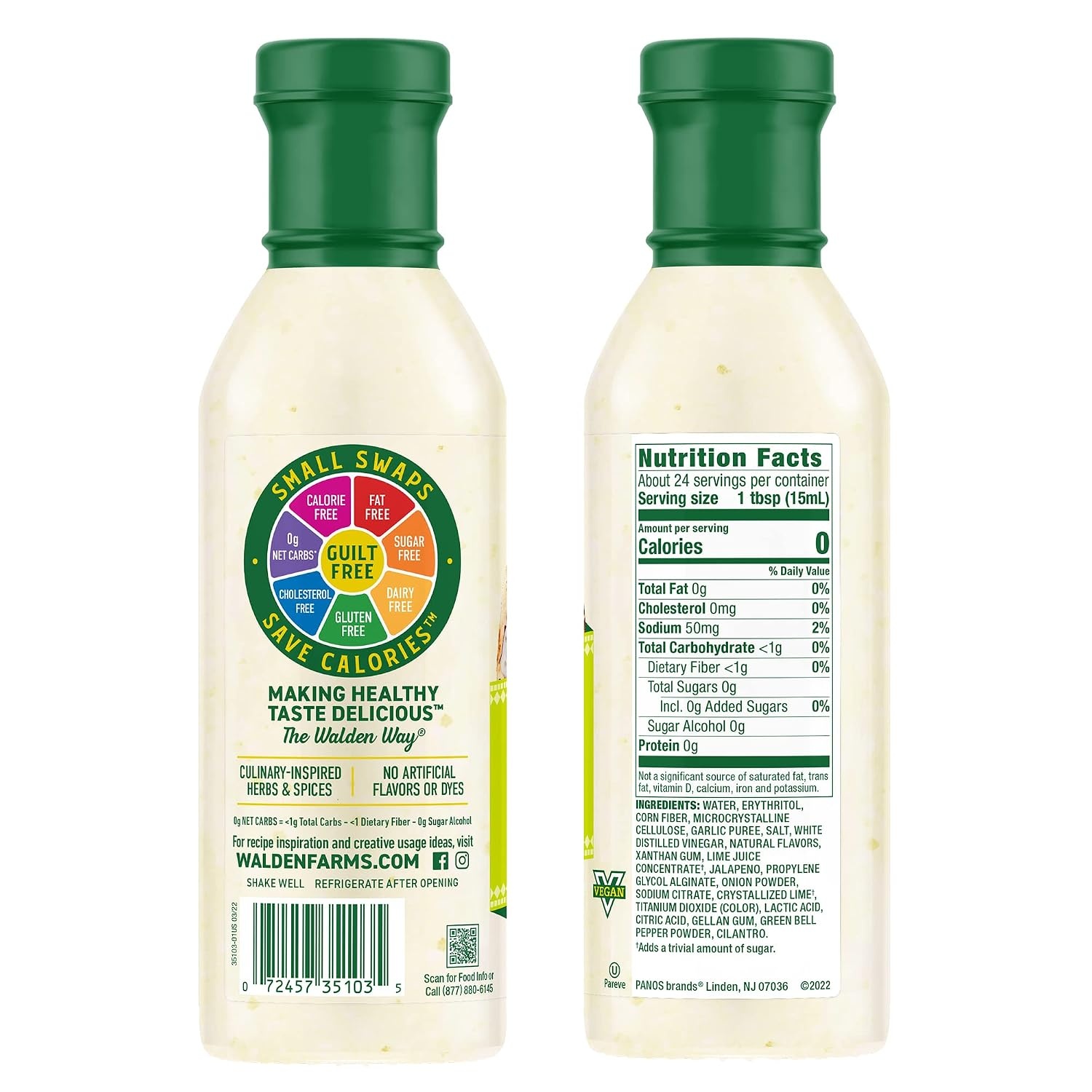 image:imageWalden Farms Street Taco Sauce Lime Crema CalorieFree GlutenFree Low Carb KetoFriendly SugarFree Tangy Lime Crema Flavor 12 oz BottleLime Crema