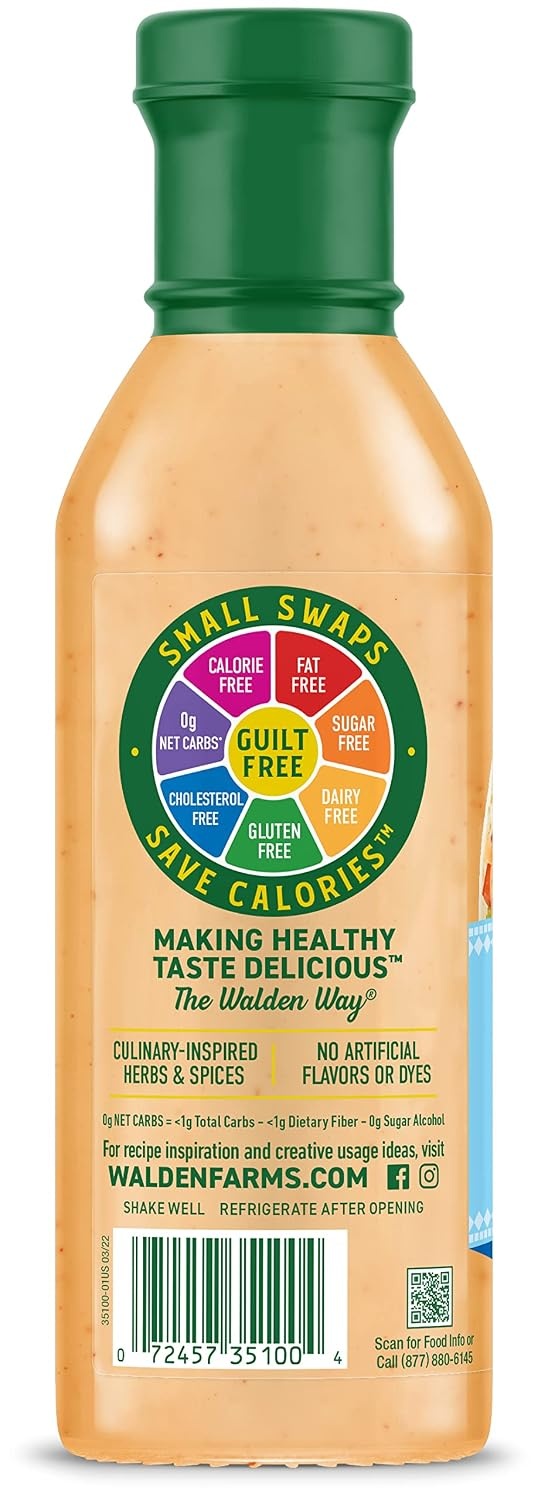 image:imageWalden Farms Street Taco Sauce Lime Crema CalorieFree GlutenFree Low Carb KetoFriendly SugarFree Tangy Lime Crema Flavor 12 oz BottleTaco Ranch
