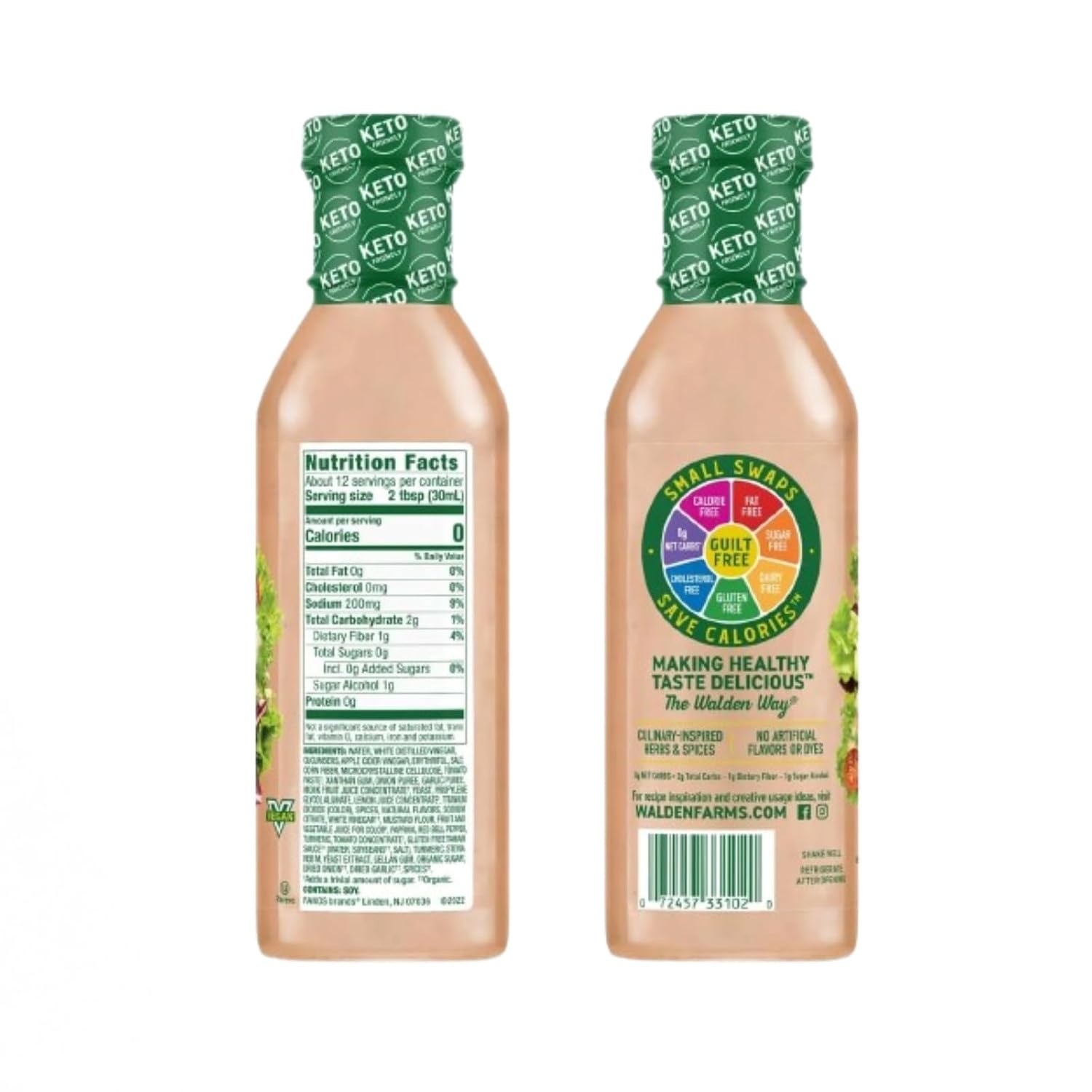 image:imageWalden Farms Thousand Island Dressing CalorieFree GlutenFree Low Carb KetoFriendly SugarFree DairyFree Creamy Thousand Island Flavor 2Pack 12 oz Bottles