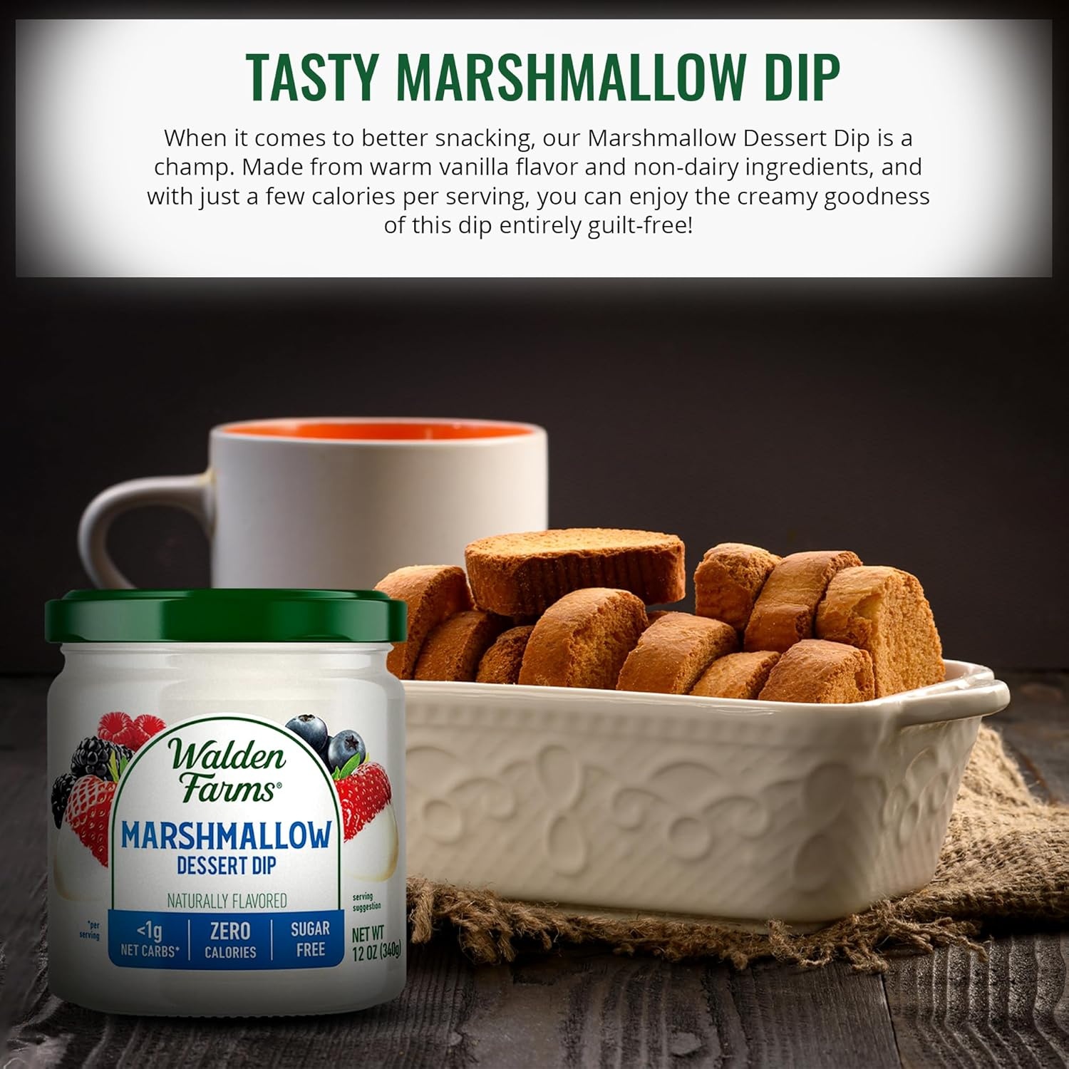 image:imageWalden Farms Variety Pack Fruit and Dipping Spread 12 oz 5 Pack Marshmallow Chocolate Caramel Dip Strawberry and Raspberry Spread Perfect for Dessert Topping Spread Filling and More