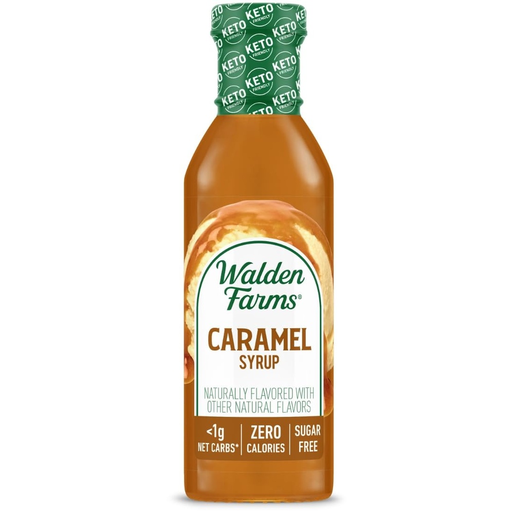 image:imageWalden Farms Caramel Syrup Perfect for Coffee Desserts Ice Cream Zero Calorie SugarFree Low Carb KetoFriendly GlutenFree Vegan 12 oz BottleCaramel