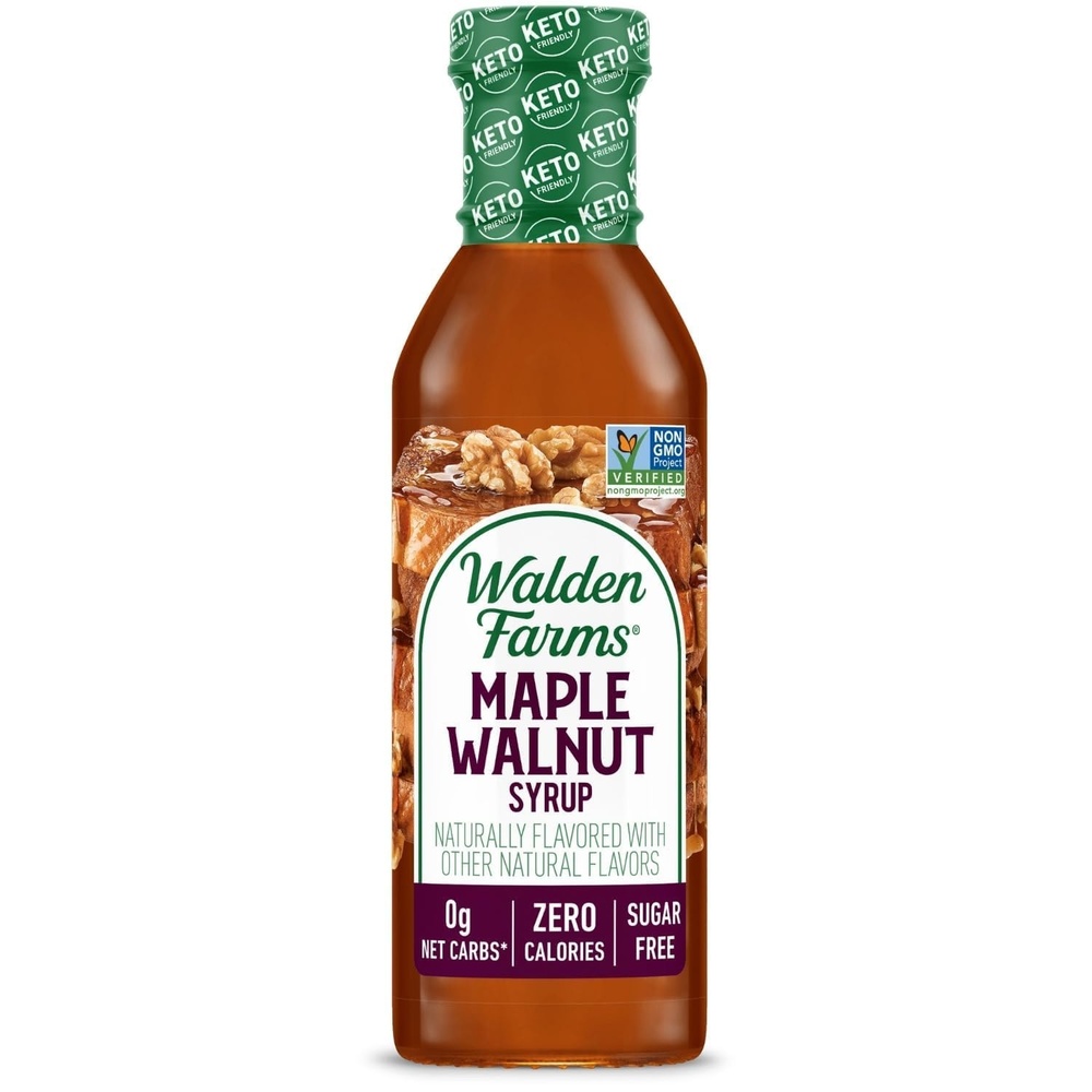 image:imageWalden Farms Caramel Syrup Perfect for Coffee Desserts Ice Cream Zero Calorie SugarFree Low Carb KetoFriendly GlutenFree Vegan 12 oz BottleMaple Walnut