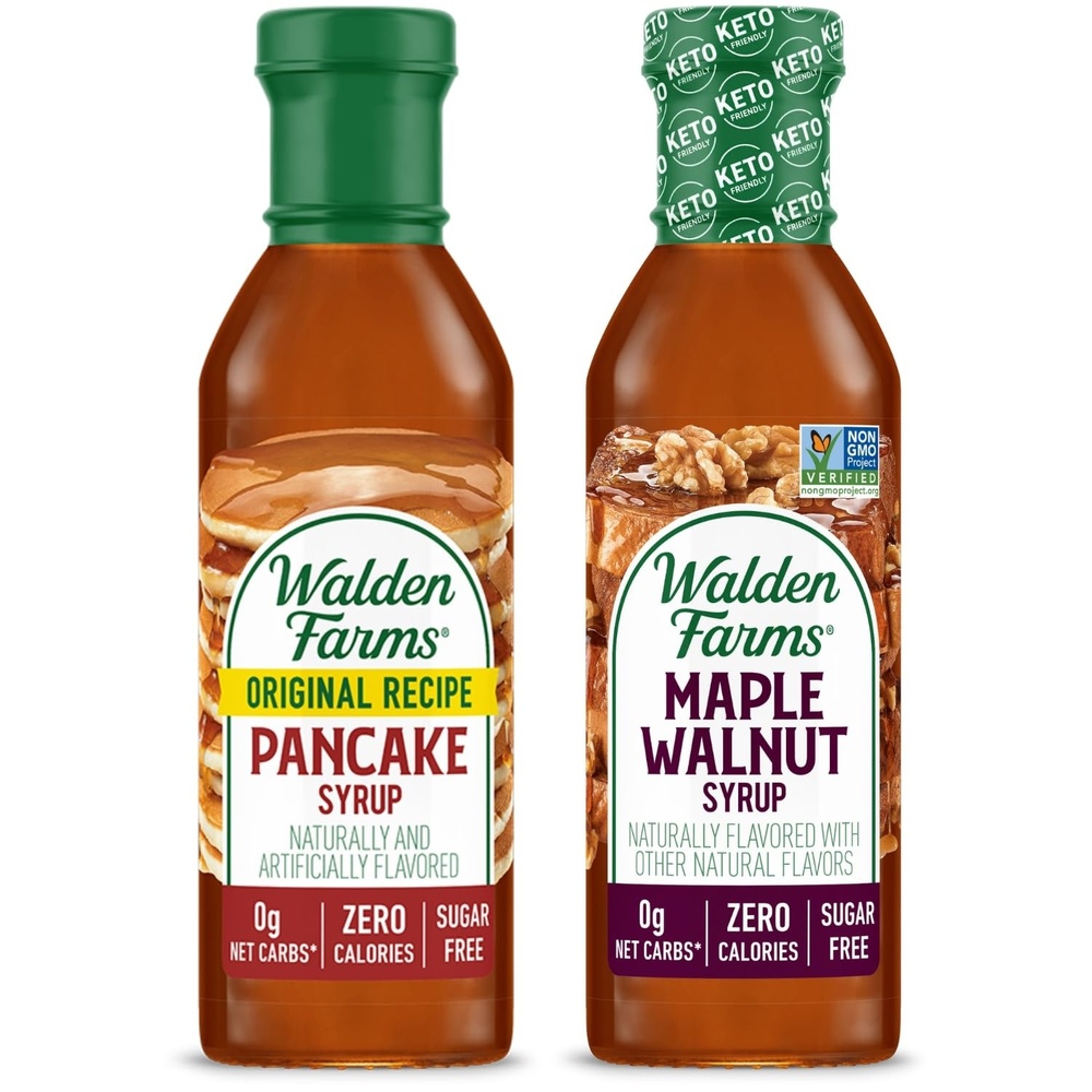 image:imageWalden Farms Caramel Syrup Perfect for Coffee Desserts Ice Cream Zero Calorie SugarFree Low Carb KetoFriendly GlutenFree Vegan 12 oz BottleVariety Of Pancake Maple Walnut