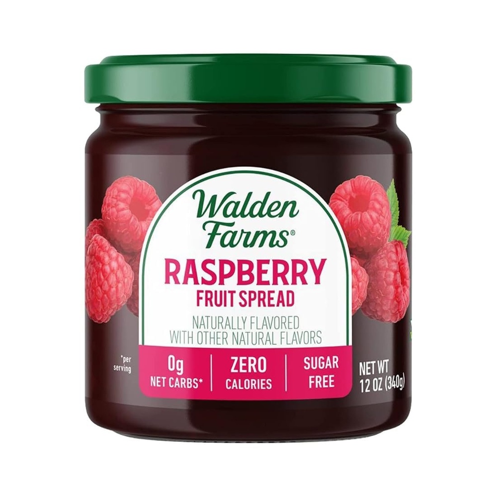 image:imageWalden Farms Chocolate Peanut Spread Zero Calorie Low Carb KetoFriendly Vegan SugarFree Chocolate Peanut Flavor 12 oz BottleRaspberry Fruit