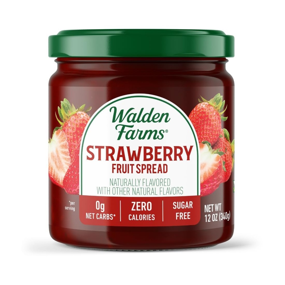 image:imageWalden Farms Chocolate Peanut Spread Zero Calorie Low Carb KetoFriendly Vegan SugarFree Chocolate Peanut Flavor 12 oz BottleStrawberry Fruit