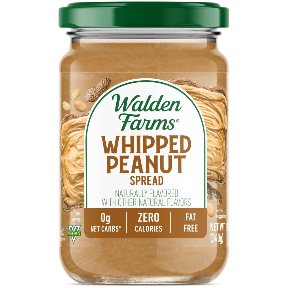 image:imageWalden Farms Chocolate Peanut Spread Zero Calorie Low Carb KetoFriendly Vegan SugarFree Chocolate Peanut Flavor 12 oz BottleWhipped Peanut