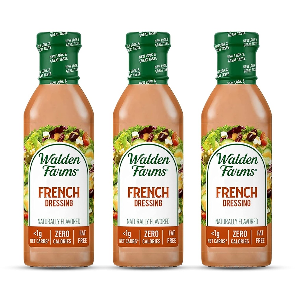 image:imageWalden Farms French Dressing 12 oz Bottle 3 Pack Fresh and Delicious 1g Net Carbs Condiment Kosher Certified Great on Salads Chicken Sandwiches Vegetables and More