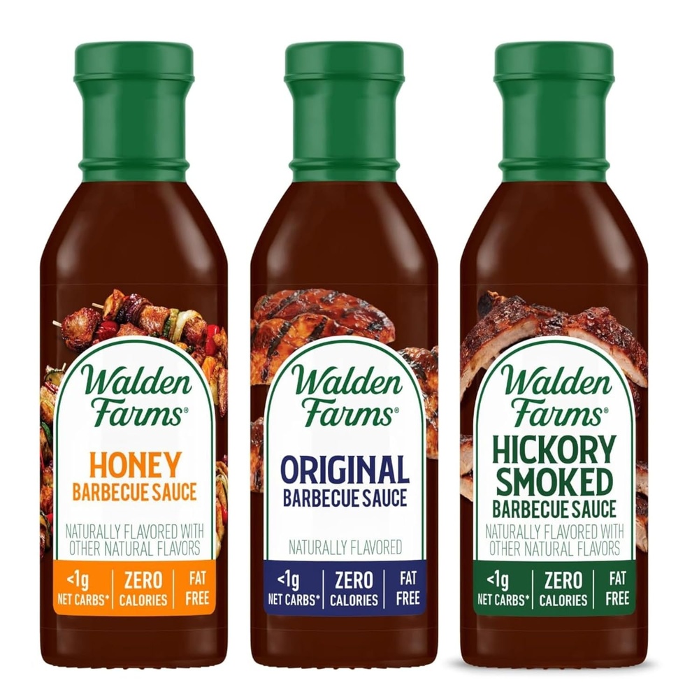 image:imageWalden Farms Hickory Smoked BBQ Sauce Zero Calorie Sugar Free Keto amp No Carb Gourmet Marinade for Chicken Ribs Pork amp More 12 oz BottleHickory Smoked Barbecue Original Barbecue Honey Barbecue