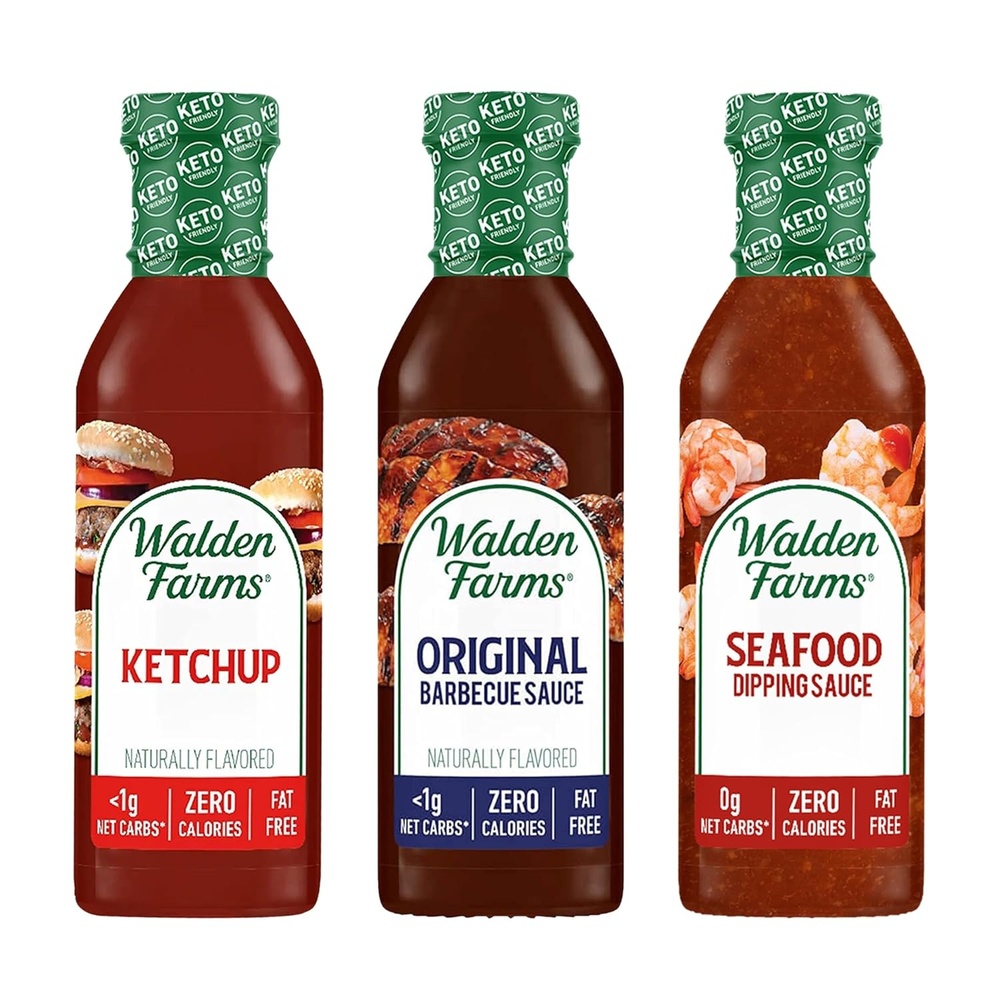 image:imageWalden Farms Hickory Smoked BBQ Sauce Zero Calorie Sugar Free Keto amp No Carb Gourmet Marinade for Chicken Ribs Pork amp More 12 oz BottleKetchup Original Barbecue Seafood