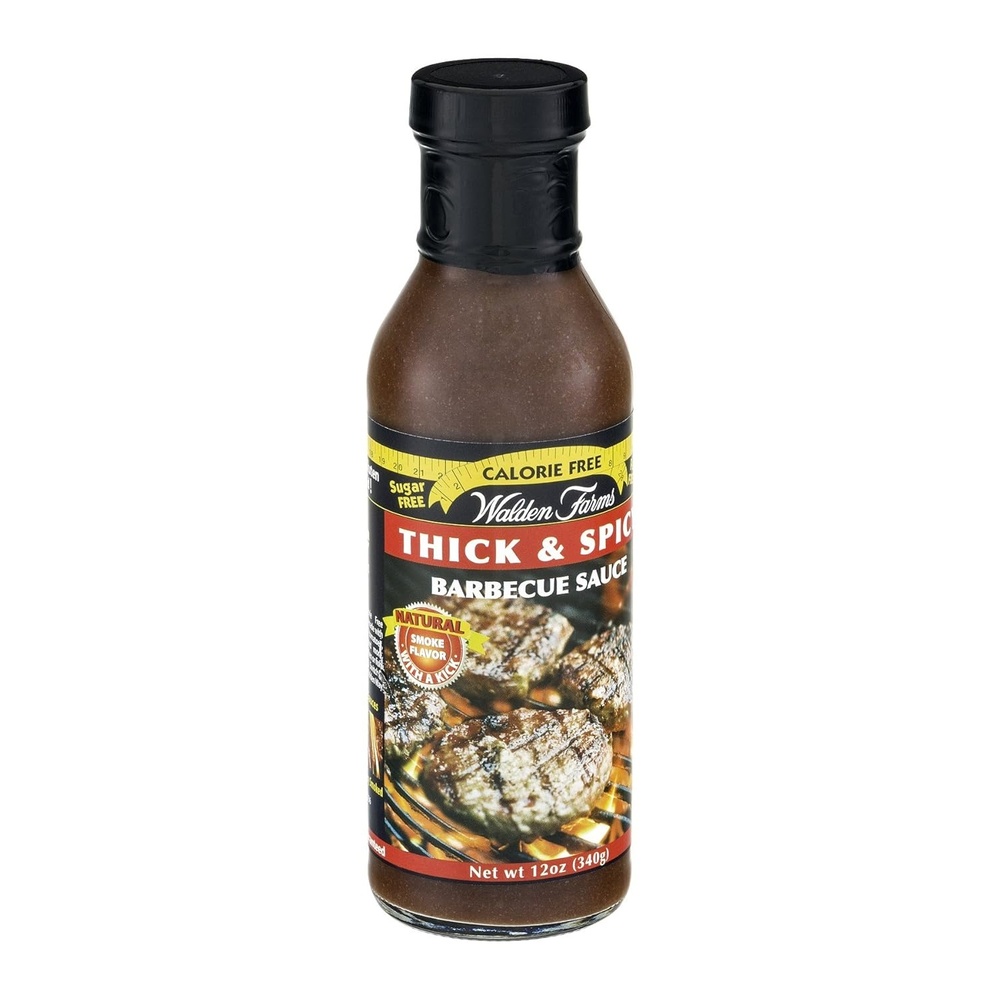 image:imageWalden Farms Hickory Smoked BBQ Sauce Zero Calorie Sugar Free Keto amp No Carb Gourmet Marinade for Chicken Ribs Pork amp More 12 oz BottleThick Spicy Barbecue