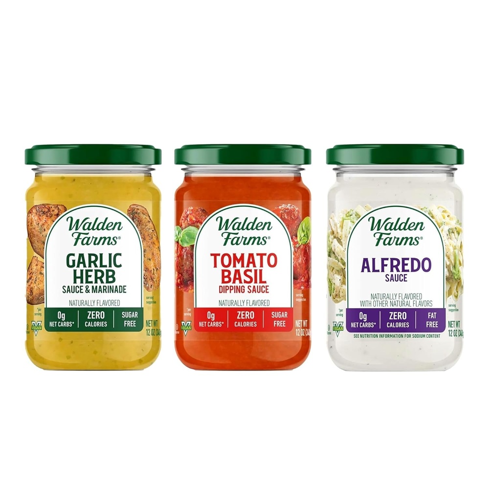 image:imageWalden Farms Sauce 12 Fl Oz Pack of 6 Hickory Smoked BarbecueGarlic Herb Tomato Basil Alfredo