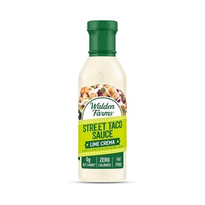 image:imageWalden Farms Street Taco Sauce Lime Crema  CalorieFree GlutenFree Low Carb KetoFriendly SugarFree Tangy Lime Crema Flavor  12 oz BottleLime Crema
